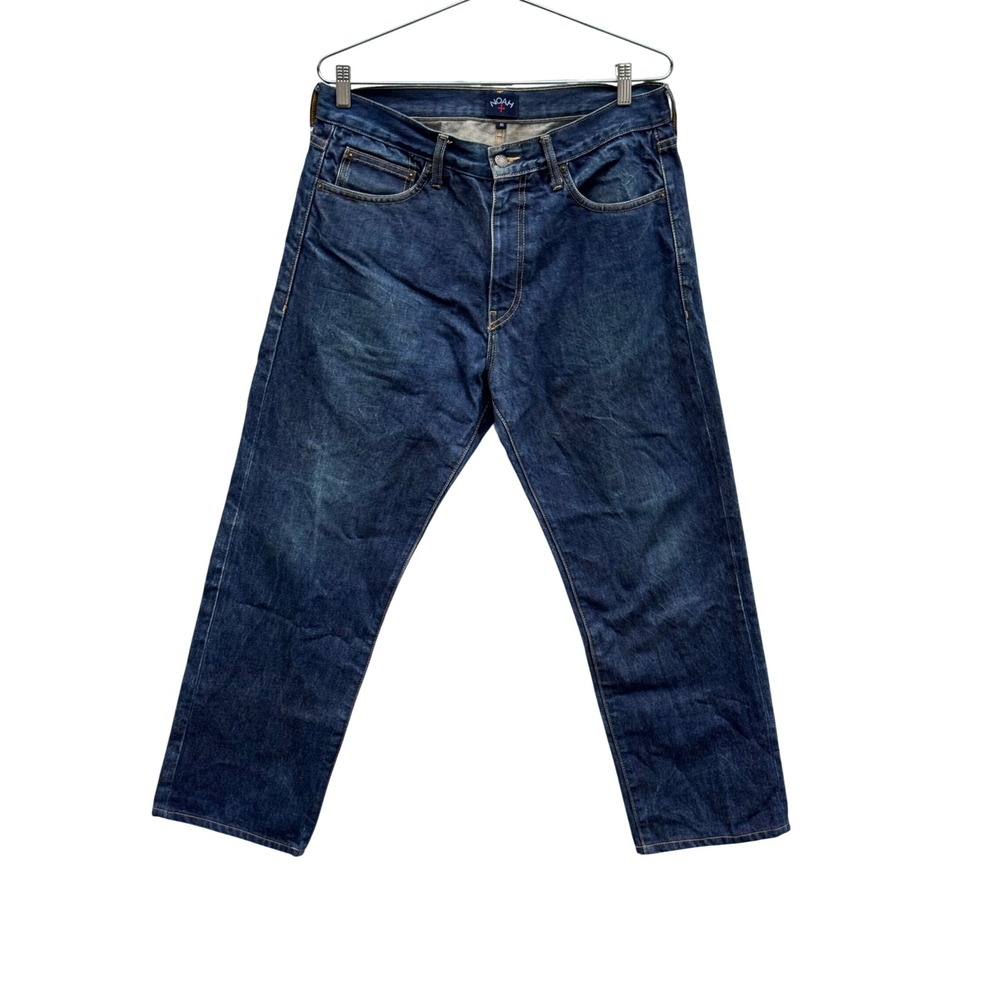Noah NYC Selvedge Straight Leg Jeans 32x26 Japanese Cropped Denim USA Indigo